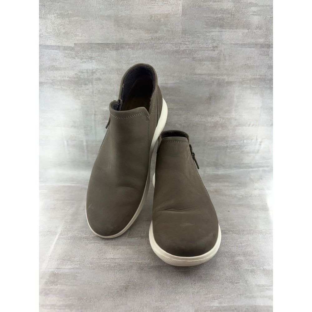 Aetrex Dana DB206 Taupe Leather Ankle Boots Women Sz 9-9.5 Orthotic Support